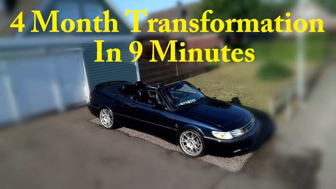 Building a SAAB 9-3 convertible in 9 minutes! Transformation