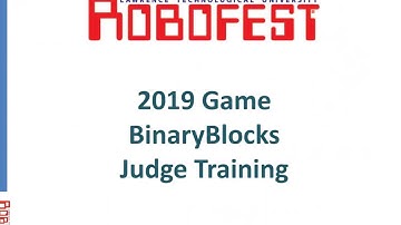Robofest 2019 Game Judge Training Presentation