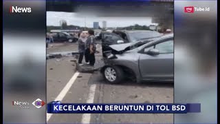 Video Amatir Kecelakaan Beruntun 4 Mobil Di Tol Bsd, Satu Orang Tewas - Inews Sore 1204