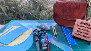 كيفية عمل باترون الشنطة Saddle bag pattern