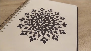 Mandala idea, shortcut and fast  Mandala drawing #fastrawing8