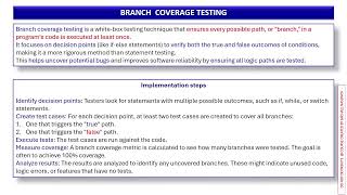 QA043: Branch Coverage Testing