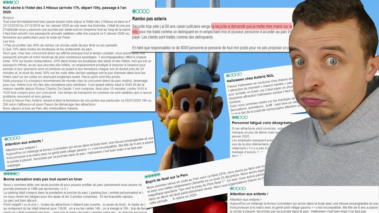JE LIS LES AVIS TRIPADVISOR DU PARC ASTÉRIX ! (les gens inventent des trucs)