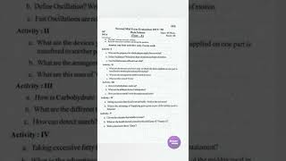 class-6 basic science second midterm evaluation model questions / Christmas exam