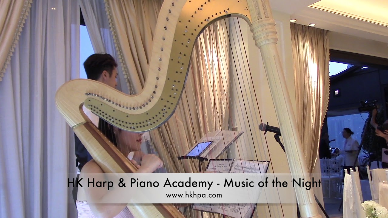 HK Harp & Piano Academy - Music of the Night (Wedding Harp & Violin Performance)