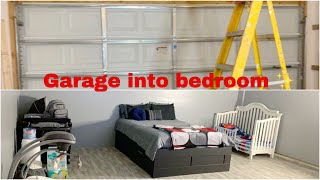 TURNED OUR GARAGE INTO MY BEDROOM | Andrea Martinez