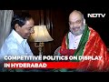 In Hyderabad, Amit Shah, KCR lead separate celebrations for same event