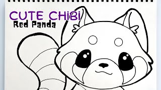 How to Draw Red Panda | Chibi Style