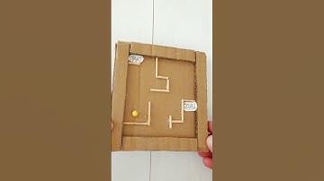 Awesome Cardboard Puzzle Maze Game From Cardboard #shorts #shortvideo #viral #trend #ytshorts