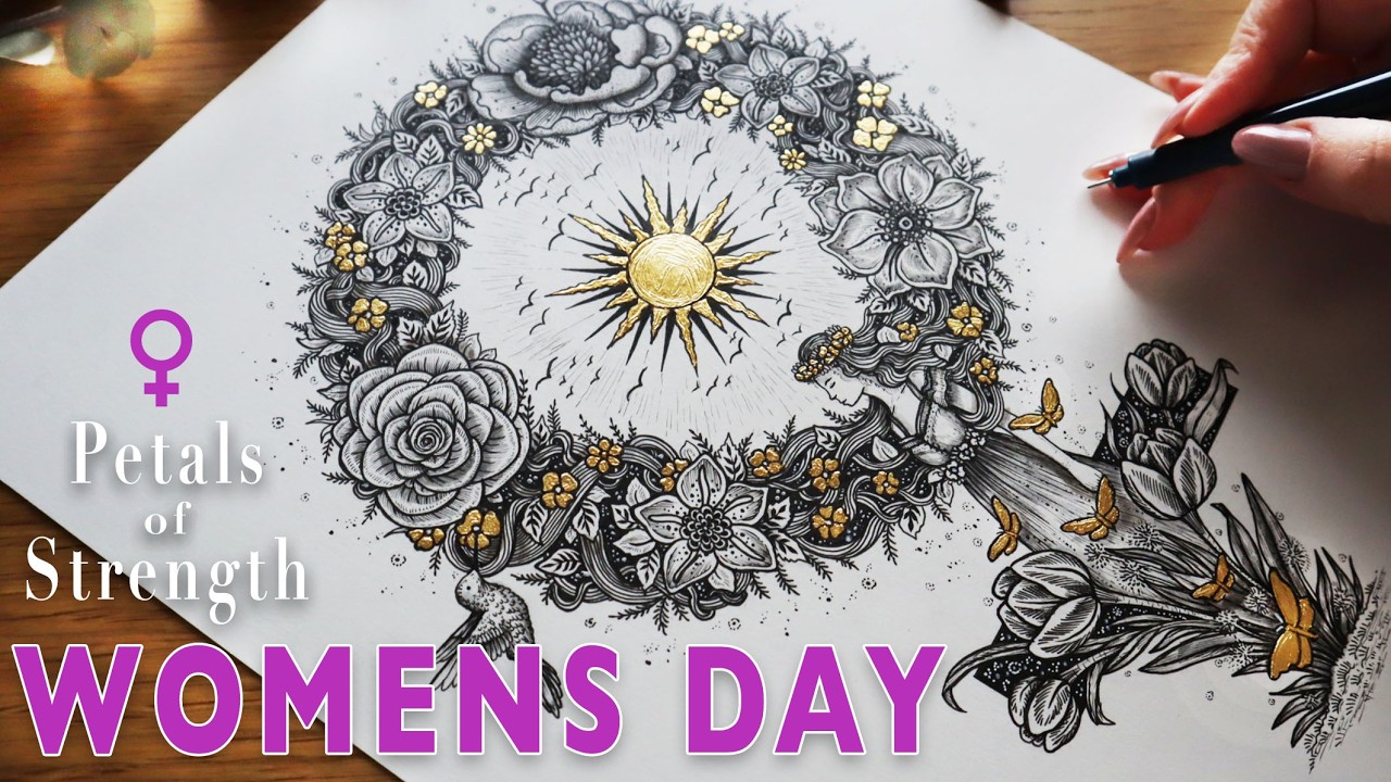 Petals of Strength ✨ An International Women's Day Tribute Illustration #womenempowerment