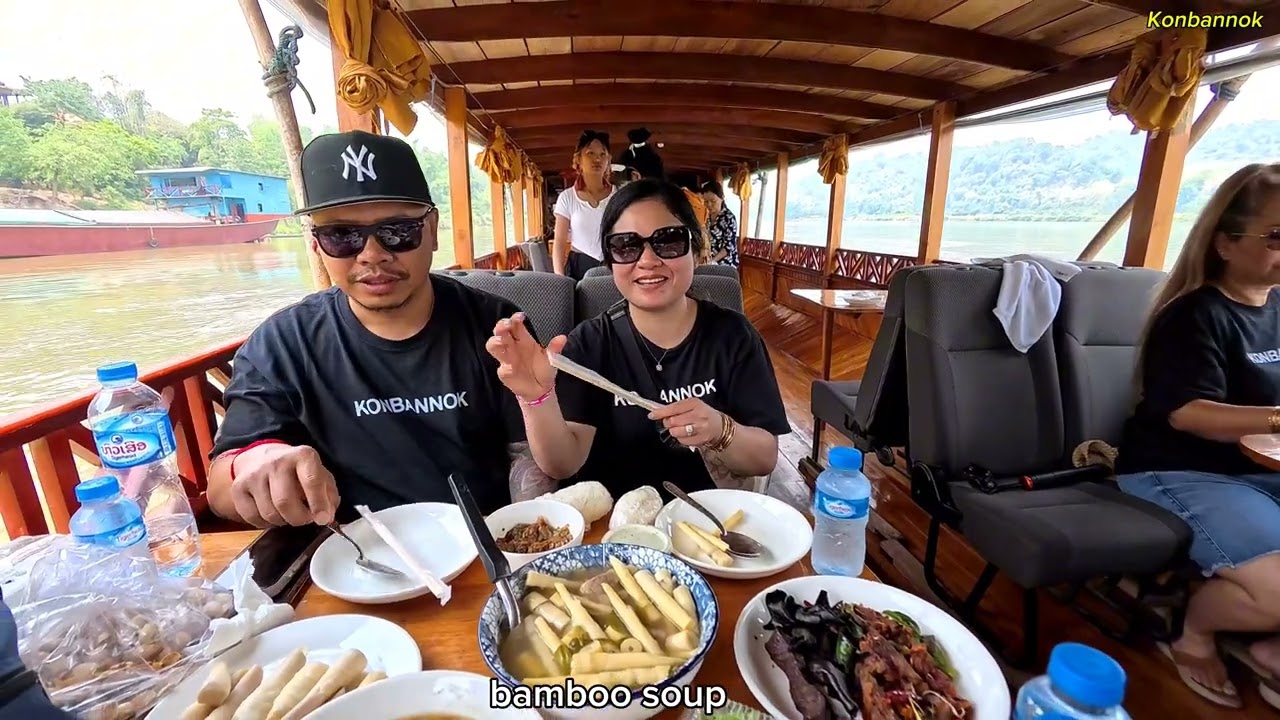 Boat ride on the river to Tum Thing Cave in Luang Prabang