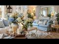 Soft Blue &amp; Ivory Cottage Tour 🩵 | Cozy Shabby Chic Home with Vintage Charm