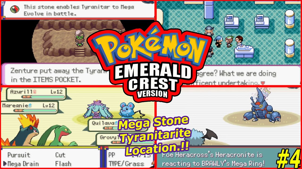 Mega Stone Tyranitarite Location | Pokémon Emerald Crest GBA ...