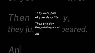And somehow, you blame yourself.