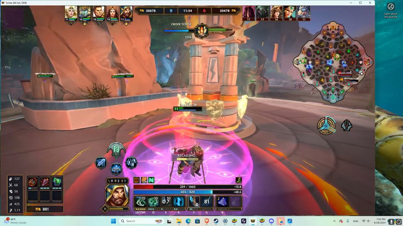 Smite Ranked Ullr Solo (Silver - Gold) - serqet gank - 9/28