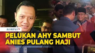 Momen AHY Beri Hormat dan Peluk Anies Usai Jalankan Haji