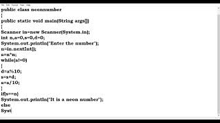 WAP to input a number and check whether it is neon number Or not. 👍