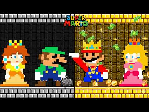 RICH vs POOR Family Story in Super Mario Bros | Game Animation Mario