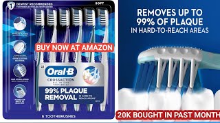 Oral-B CrossAction All In One || Soft Toothbrushes || Deep Plaque Removal || 6 Count screenshot 2