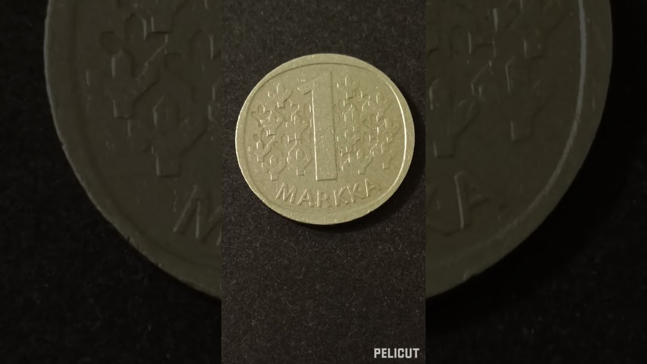 Монета Финляндии 1 марка 1974 г. 1 MARKKA 1969 - 1993. SUOMEN TASAVALTA.