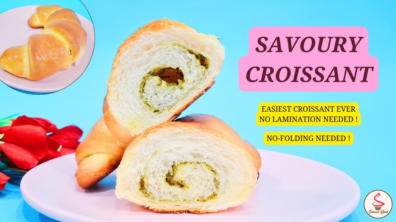 SAVOURY CHUTNEY CROISSANT RECIPE | NO FOLDING & LAMINATION NEEDED 🥐