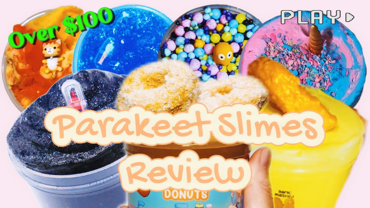 Slime Review~Parakeet Slimes $100 Slime haul  