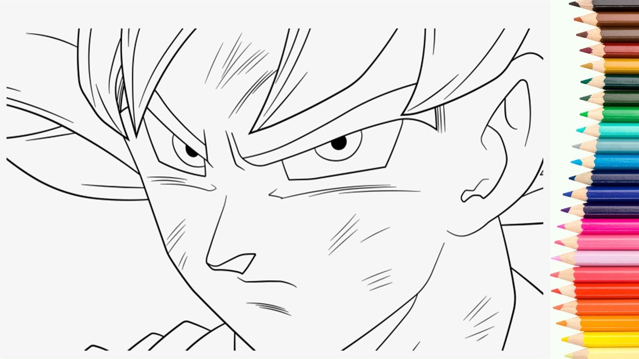 COMO DESENHAR GOKU ULTRA INSTINTO - ROSTO DO GOKU 