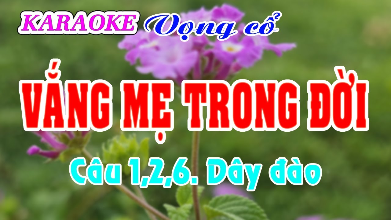 Karaoke _  Vắng Mẹ Trong Đời _  Dây Đào