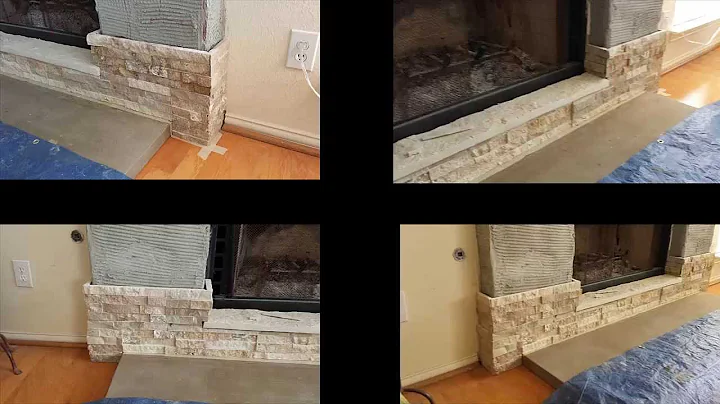 How to build a stone veneer fireplace with wood ma...