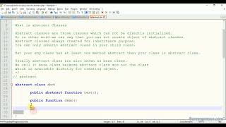 abstract class in oops concept in php hindi part 10 mp4
