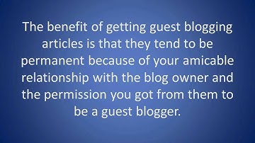 SEO Tip - How to build guest blogging backlinks
