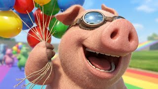 Crazy Balloon Race With Pig, Cat, Duck, Koala & Frog – Funny 3D Flying Animal Game Adventure! screenshot 5