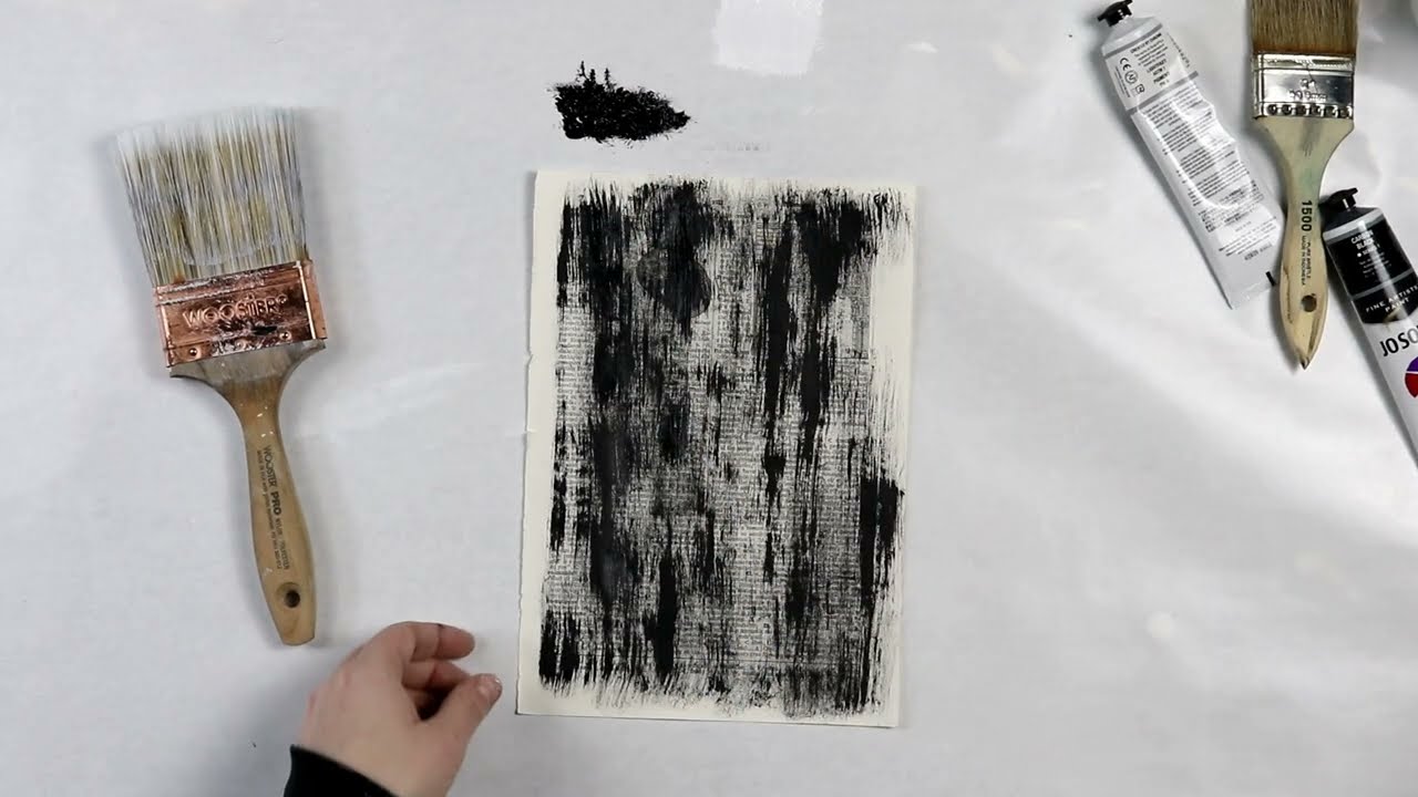 (152) День 3 проекта «100 дней»! Создание текстуры акриловыми красками с помощью сухой кисти.