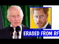 King charles removes harrys prince title and erases him from british royal family history