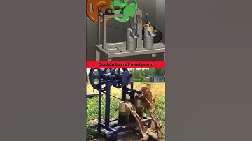 Double barrel mud pump 3D working #like #subscribe #channel #mechanical