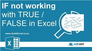 IF not working with TRUE and FALSE in MS Excel, treating everything as FALSE