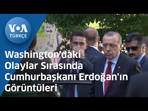 Washington'daki Olaylar Sırasında Cumhurbaşkanı Erdoğan'ın Görüntüleri