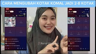 HOW TO ADD/REDUCE 2, 4, 6, 8 SQUARE IN KOMAL'S LIVE || SO EASY|| By Nurul Muafika
