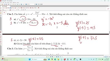 Hướng dẫn sửa đề 301- Phần II- Đúng sai câu 1,2,3