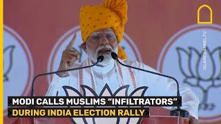 PM Modi calls Muslims 'infiltrators' during India election rally by Islam Channel 2,105 views 8 days ago 2 minutes, 32 seconds