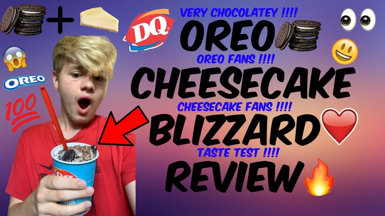 Dairy Queen Oreo Cheesecake Blizzard Review Taste Test YouTube