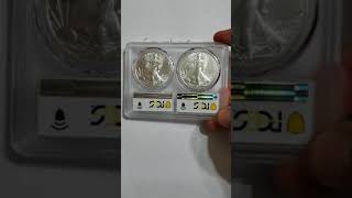 2021 2x1 Oz Silver AMERICAN EAGLE Type 1 And 2 PCGS MS69 Coin.