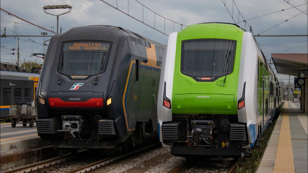 TRENI DI INIZIO OTTOBRE 2023 in transito alla stazione di RIMINI!