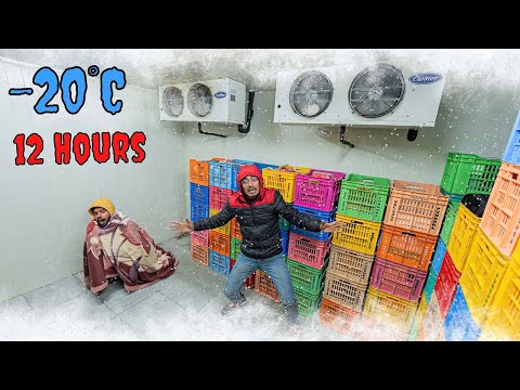 Living 12 Hours in Freezing Cold Room Challenge | अंटार्कटिका जैसा ठंडा | Will I Survive?