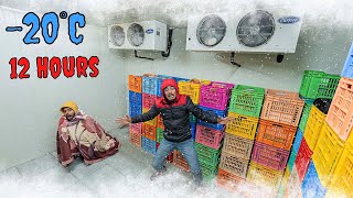 Living 12 Hours In Freezing Cold Room Challenge अ ट र कट क ज स ठ ड Will I Survive?