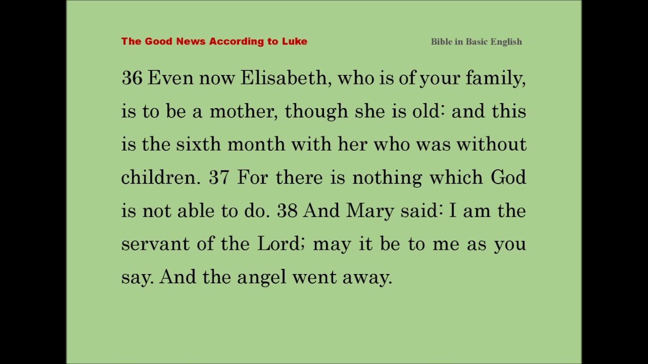 Luke 1 Bible In Basic English BBE YouTube Luke 1 bible in basic english bbe youtube