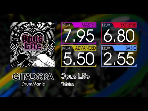 【GITADORA】 Opus Life (MASTER ~ BASIC) Drum