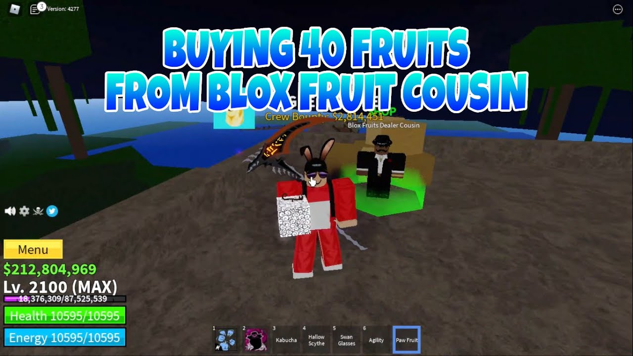 BUYING 40 FRUITS FROM BLOX FRUIT COUSIN IN BLOX FRUIT YouTube