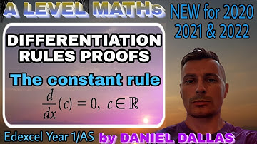 The constant rule for derivatives proof | The constant rule of differentiation A level MATHs 2020