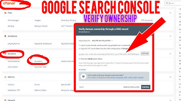 Google Search Console - cPanel (Verify domain ownership via DNS record)